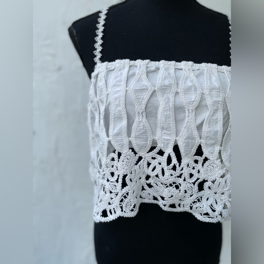 Zara crochet Crop Tank - size medium - Picture 3 of 7